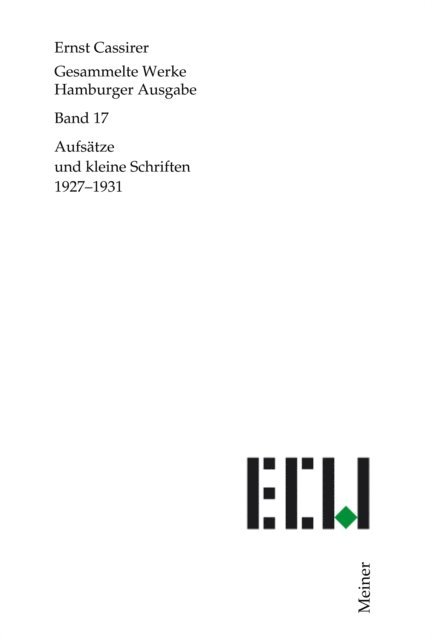 Ernst Cassirer, Birgit Recki - Aufsätze und kleine Schriften 1927–1931, E-bok