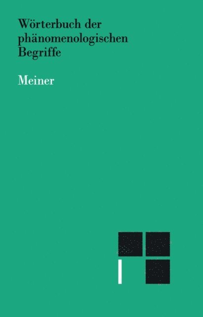 Helmuth Vetter - Wörterbuch der phänomenologischen Begriffe, E-bok