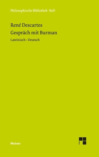 Rene Descartes, Hans W. Arndt - Gespräch mit Burman, E-bok