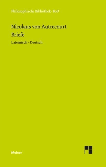 Nicolaus von Autrecourt, Dominik Perler, Ruedi Imbach - Briefe, E-bok