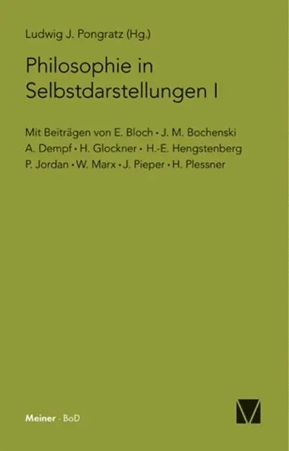 Ludwig J. Pongratz - Philosophie in Selbstdarstellungen I, E-bok. Tillgänglighet: Lägg i varukorg