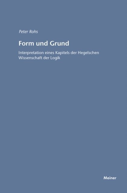 Peter Rohs - Form und Grund, E-bok. Tillgänglighet: Lägg i varukorg