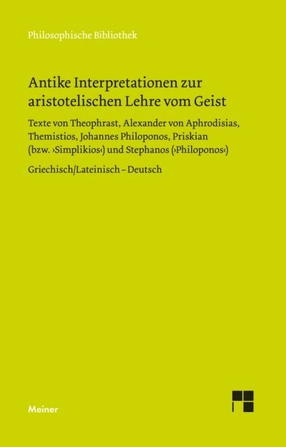 Matthias Perkams, Hubertus Busche - Antike Interpretationen zur aristotelischen Lehre vom Geist, E-bok