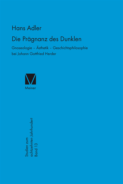 Hans Adler - Die Prägnanz des Dunklen, E-bok