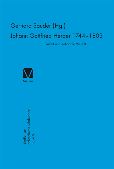 Gerhard Sauder - Johann Gottfried Herder (1744–1803), E-bok