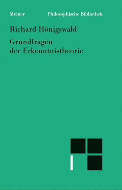 Richard Honigswald, Wolfdietrich Schmied-Kowarzik - Grundfragen der Erkenntnistheorie, E-bok