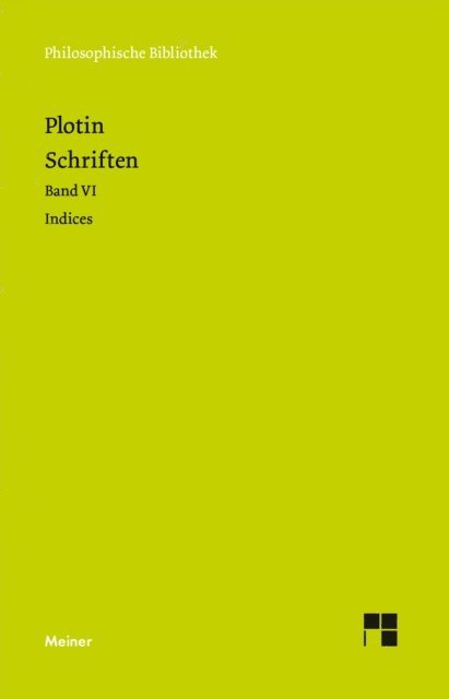Plotin - Schriften. Band VI. Indices, E-bok
