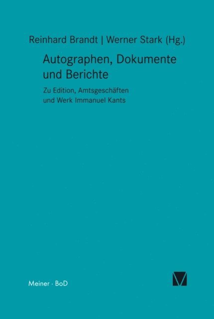 Werner Stark, Reinhard Brandt - Autographen, Dokumente und Berichte, E-bok
