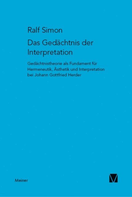 Ralf Simon - Das Gedächtnis der Interpretation, E-bok