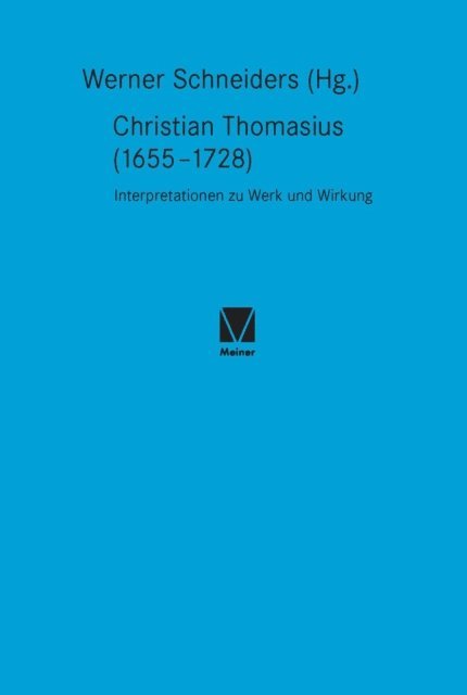 Werner Schneiders - Christian Thomasius (1655–1728), E-bok