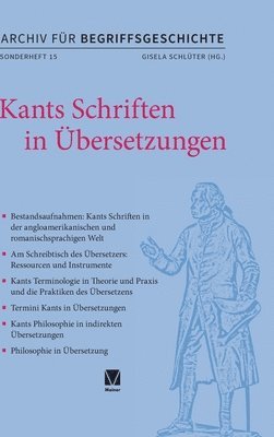 Gisela Schlüter - Kants Schriften in Übersetzungen, Inbunden