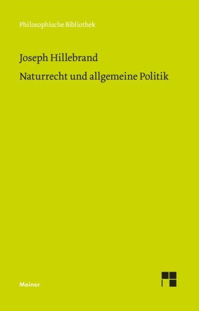 Joseph Hillebrand, Doreen Haring, Udo Roth, Gideon Stiening - Naturrecht und allgemeine Politik, E-bok