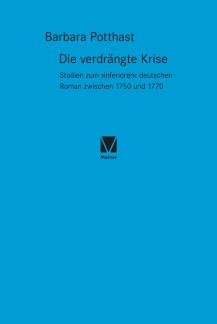 Barbara Potthast - Die verdrängte Krise, E-bok