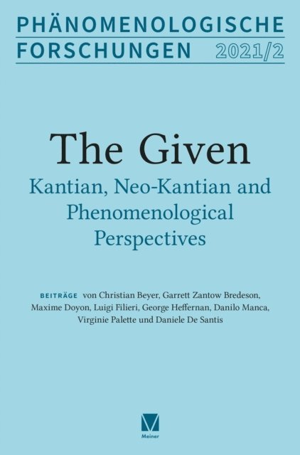 Daniele de Santis, Inga Romer, Julia Jansen, Thiemo Breyer - Phänomenologische Forschungen 2021-2, E-bok
