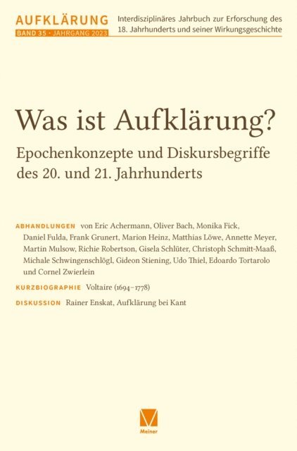 Friedrich Vollhardt, Gideon Stiening, Martin Mulsow - Aufklärung, Bd. 35, E-bok