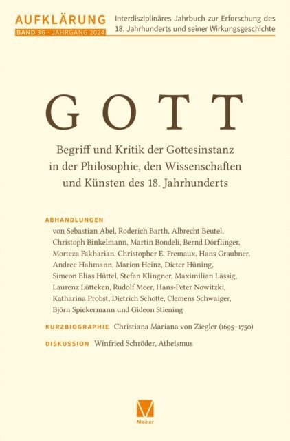 Friedrich Vollhardt, Gideon Stiening, Martin Mulsow - Aufklärung, Band 36: Gott, E-bok