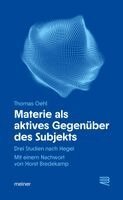 Thomas Oehl - Materie als aktives Gegenüber des Subjekts, Häftad. Tillgänglighet: Lägg i varukorg