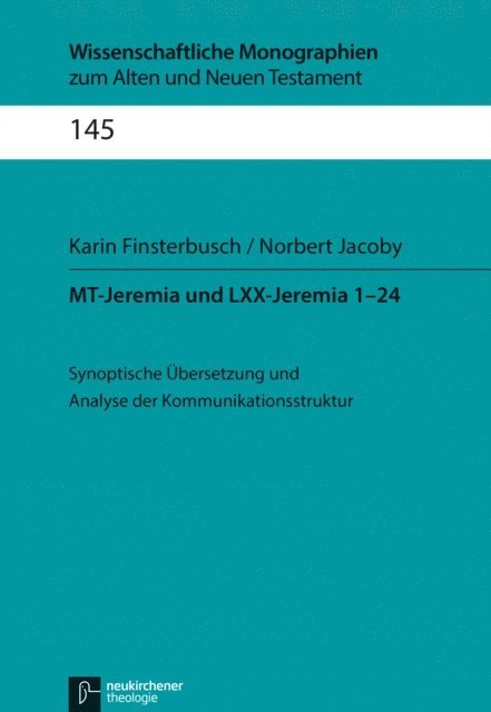 Norbert Jacoby, Karin Finsterbusch - MT-Jeremia und LXX-Jeremia 1-24, E-bok