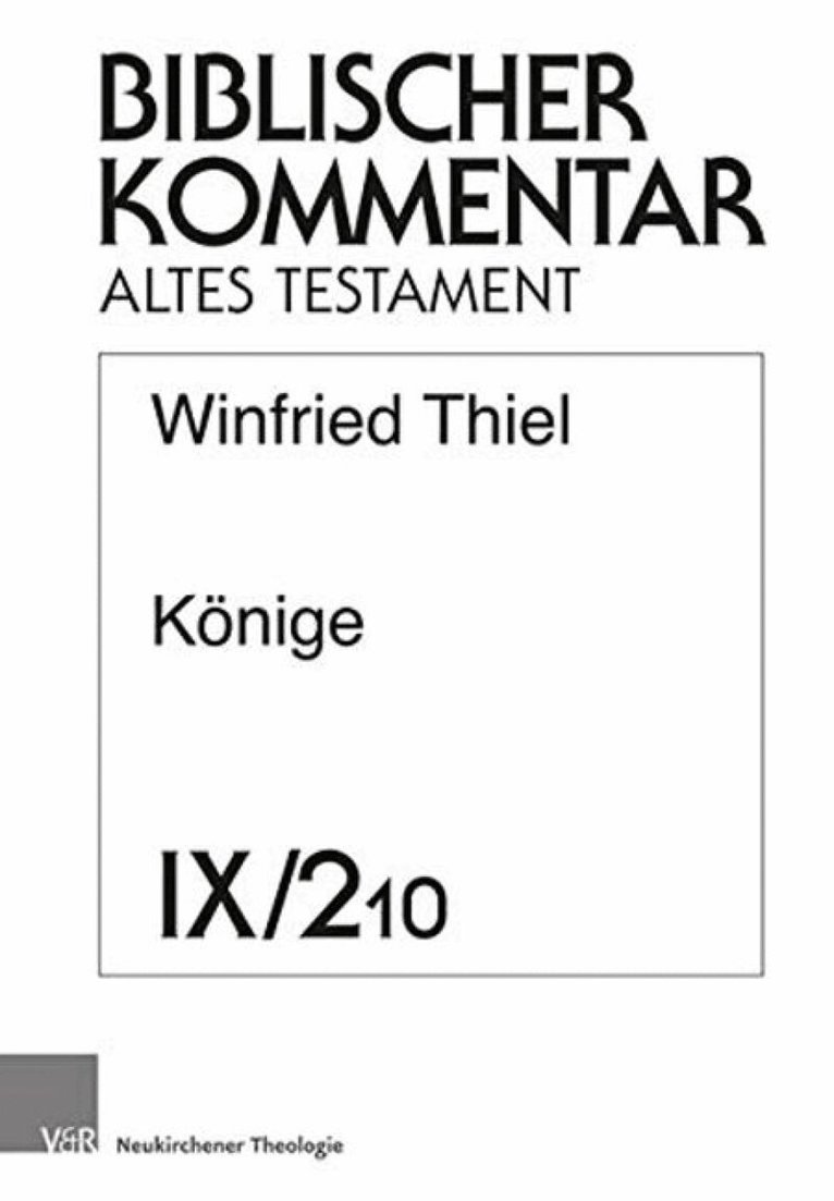 Winfried Thiel - Biblischer Kommentar Altes Testament - Ausgabe in Lieferungen, Häftad