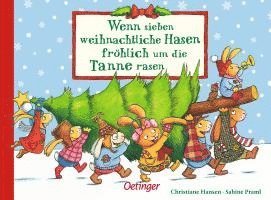 Wenn sieben weihnachtliche Hasen frohlich um die Tanne rasen