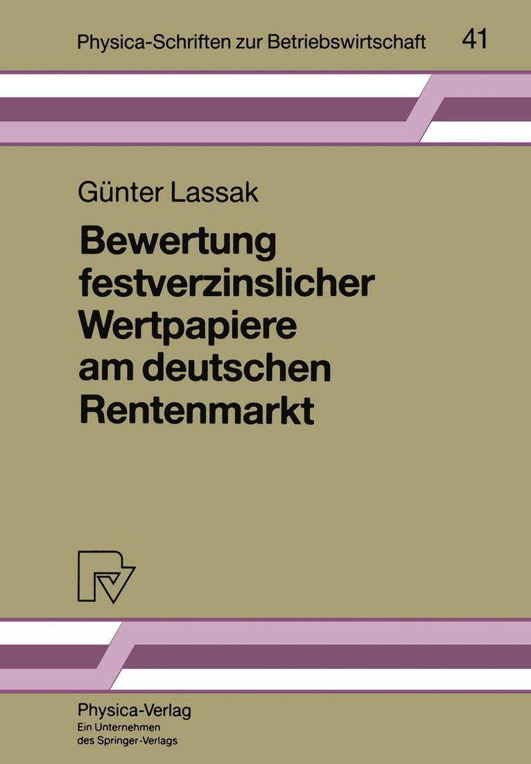Bewertung festverzinslicher Wertpapiere am deutschen Rentenmarkt