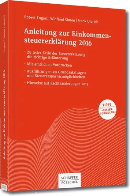 Frank Ulbrich, Winfried Simon, Robert Engert - Anleitung zur Einkommensteuererklärung 2016, E-bok. Tillgänglighet: Lägg i varukorg