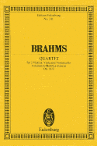 Brahms: Quartet: For 2 Violins, Viola and Violoncello, Häftad