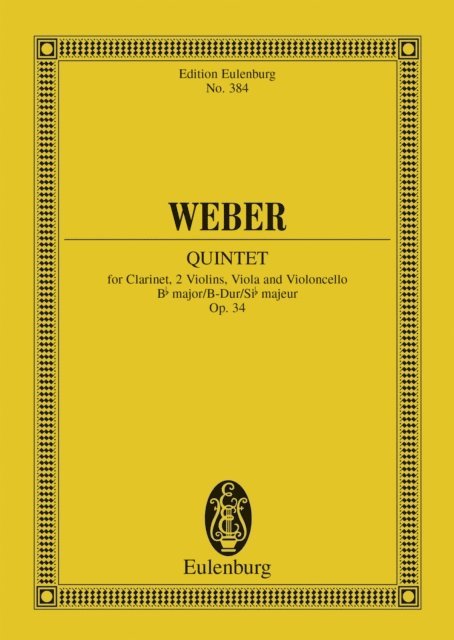 Carl Maria von Weber - Quintet Bb major, E-bok