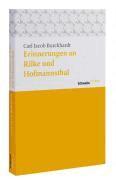 Carl Jacob Burckhardt - Erinnerungen an Rilke Und Hoffmansthal: Mit Der Erzahlung 'Ein Vormittag Beim Buchhandler', Häftad
