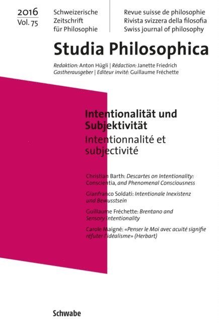 Anton Hugli - Intentionalität und Subjektivität, E-bok