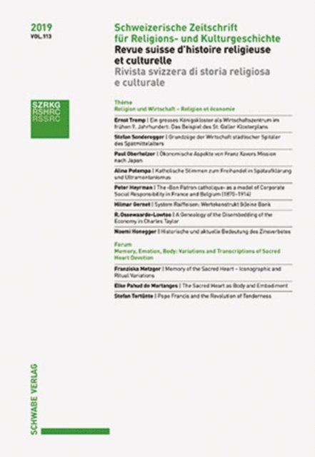 Vereinigung fur Schweizerische Kirchengeschichte - Schweizerische Zeitschrift fur Religions- und Kulturgeschichte, E-bok