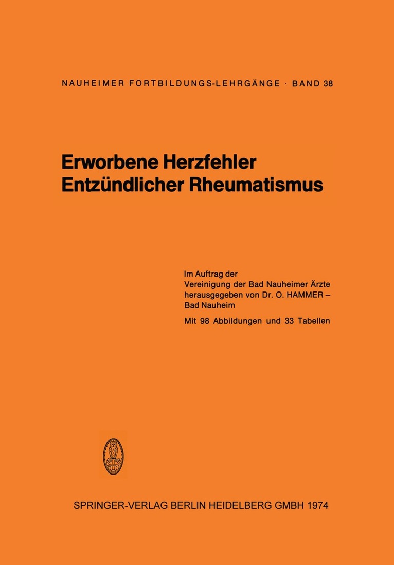 O. Hammer - Erworbene Herzfehler Entzündlicher Rheumatismus, Häftad. Tillgänglighet: Lägg i varukorg