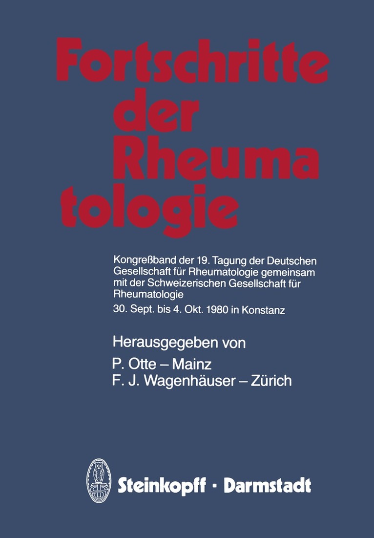 P. Otte, F.J. Wagenhäuser - Fortschritte der Rheumatologie, Häftad