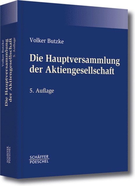 Volker Butzke - Die Hauptversammlung der Aktiengesellschaft, E-bok