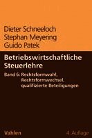 Dieter Schneeloch, Stephan Meyering, Guido Patek - Betriebswirtschaftliche Steuerlehre  Band 6: Rechtsformwahl, Rechtsformwechsel, qualifizierte Beteiligungen, Häftad
