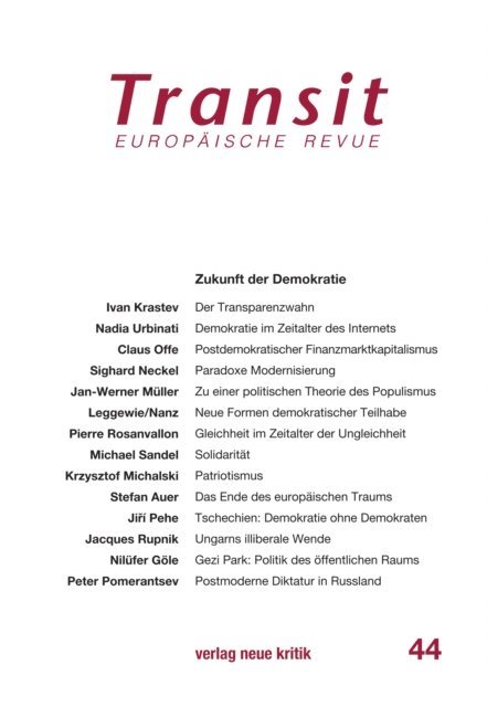 Jacques Rupnik, Michael Sandel, Claus Offe - Transit 44. Europäische Revue, E-bok