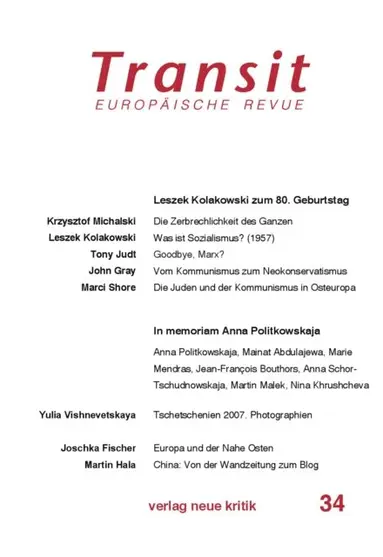 Martin Hala, Marci Shore, Tony Judt - Transit 34. Europäische Revue, E-bok