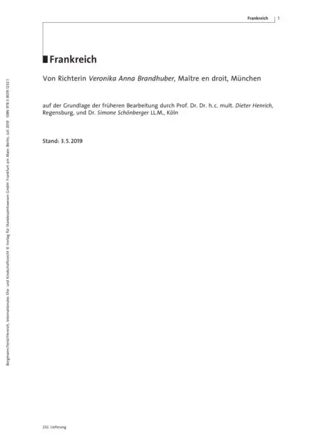 Veronika Anna Brandhuber - Familienrecht Frankreich, E-bok. Tillgänglighet: Lägg i varukorg