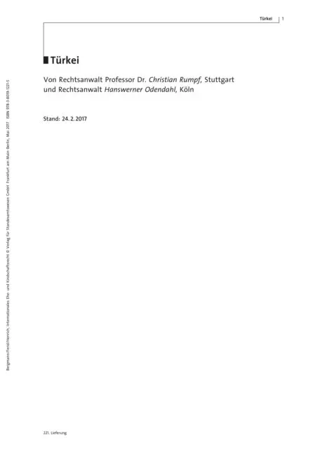 Hanswerner Odendahl, Christian Rumpf - Familienrecht Türkei, E-bok. Tillgänglighet: Lägg i varukorg