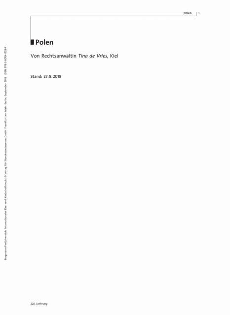 Tina de Vries - Familienrecht Polen, E-bok
