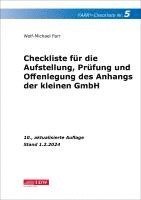 Wolf-Michael Farr - FARR Checkliste 5 für die Aufstellung, Prüfung und Offenlegung des Anhangs der kleinen GmbH, Övrigt
