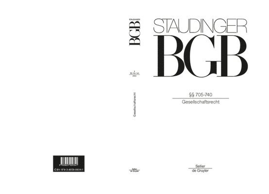 Stefan Habermeier, Dieter Reuter - §§ 705-740: (Gesellschaftsrecht), Inbunden. Tillgänglighet: Tillfälligt slut