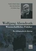 Wolfgang Abendroth Wissenschaftlicher Politiker