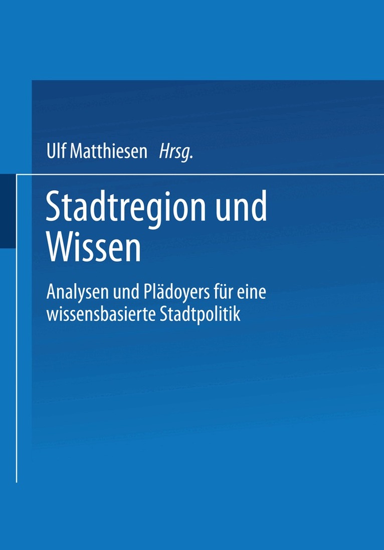 Ulf Matthiesen - Stadtregion und Wissen, Häftad