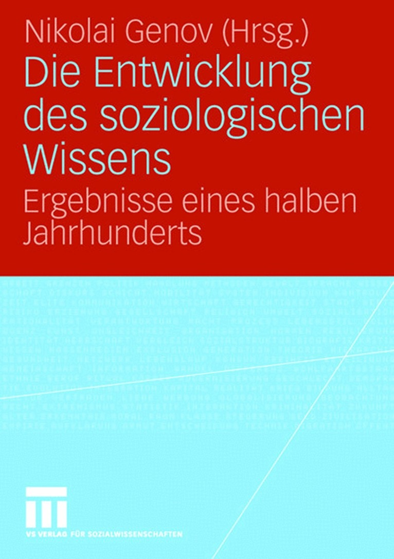 Nikolai Genov - Die Entwicklung des soziologischen Wissens, Häftad