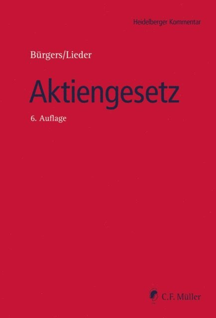 Jan Lieder, Tobias Burgers - Aktiengesetz, E-bok