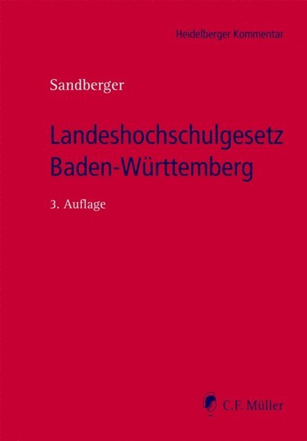 Georg Sandberger - Landeshochschulgesetz Baden-Württemberg, E-bok