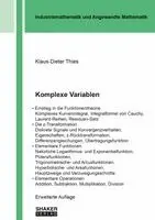 Klaus-Dieter Thies - Komplexe Variablen, Inbunden. Tillgänglighet: Lägg i varukorg