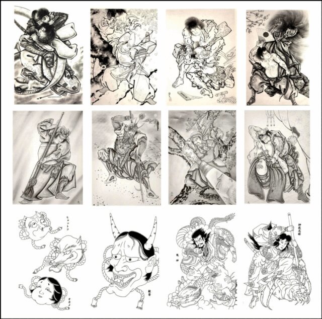Otmar Trierweiler - JAPANISCHE TATTOOS PAKET - 3 eBooks Japanische Tattoo Design Vorlagen - Japanese Demons - Japanese Heros - Japanese Horicho., E-bok