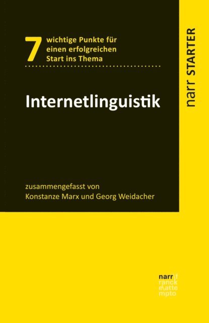 Georg Weidacher, Konstanze Marx - Internetlinguistik, E-bok